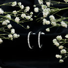 Rosec Jewels-Round Shaped Diamond Hoop Earrings