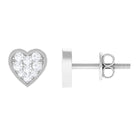Rosec Jewels-Diamond Simple Heart Stud Earrings