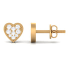 Rosec Jewels-Diamond Simple Heart Stud Earrings