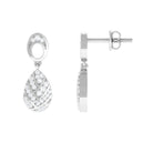Rosec Jewels-Classic Diamond Gold Bridal Teardrop Earrings