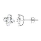 Rosec Jewels-1/2 CT Diamond Cluster Flower Stud Earrings