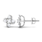 Rosec Jewels-1/2 CT Diamond Cluster Flower Stud Earrings