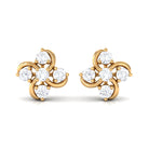 Rosec Jewels-1/2 CT Diamond Cluster Flower Stud Earrings