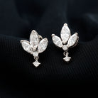 Rosec Jewels-1.75 CT Marquise and Round Cut Diamond Stud Drop Earrings