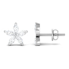 Marquise Cut Moissanite Flower Stud Earrings Moissanite - ( D-VS1 ) - Color and Clarity - Rosec Jewels