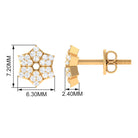 Rosec Jewels-1/4 CT Round Diamond Classic Flower Stud Earrings