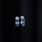 Genuine London Blue Topaz Solitaire Stud Earrings in Prong Setting AAA - Rosec Jewels