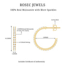 Certified Moissanite Hoop Earrings D-VS1 - Rosec Jewels