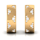 Certified Moissanite Hinged Hoop Earrings for Women D-VS1 - Rosec Jewels