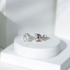 4.2 Carat Round Cut Moissanite Solitaire Stud Earrings D-VS1 - Rosec Jewels