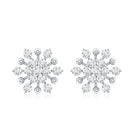 Moissanite Floral Cluster Stud Earrings D-VS1 - Rosec Jewels