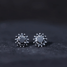 2.25 CT Lab Created Black Diamond Flower Stud Earrings in Prong Setting Lab Created Black Diamond - ( AAAA ) - Quality - Rosec Jewels