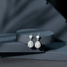 2.50 CT Moissanite Bridal Dangle Earrings in Prong Setting D-VS1 - Rosec Jewels