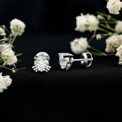 Certified 6MM Lab Grown Diamond Cute Cat Earrings Lab - ( EF-VS ) - Rosec Jewels