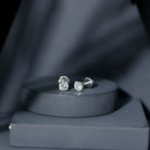 Certified 1 Carat Lab Grown Diamond Stud Earrings with Screw Back Lab - ( EF-VS ) 92.5 Sterling Silver - Rosec Jewels
