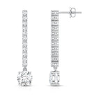 2 Carat Lab Grown Diamond Drop Earrings with IGI Certificate Lab - ( E-VS1 ) - Rosec Jewels
