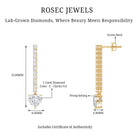 Lab Grown 2 Carat Diamond Bridal Drop Earrings with IGI Certificate Lab - ( E-VS1 ) - Rosec Jewels