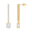 2 Carat Lab Grown Diamond Bridal Drop Earrings with IGI Certificate Lab - ( E-VS1 ) - Rosec Jewels