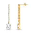 2 Carat Lab Grown Diamond Bridal Drop Earrings with IGI Certificate Lab - ( E-VS1 ) - Rosec Jewels