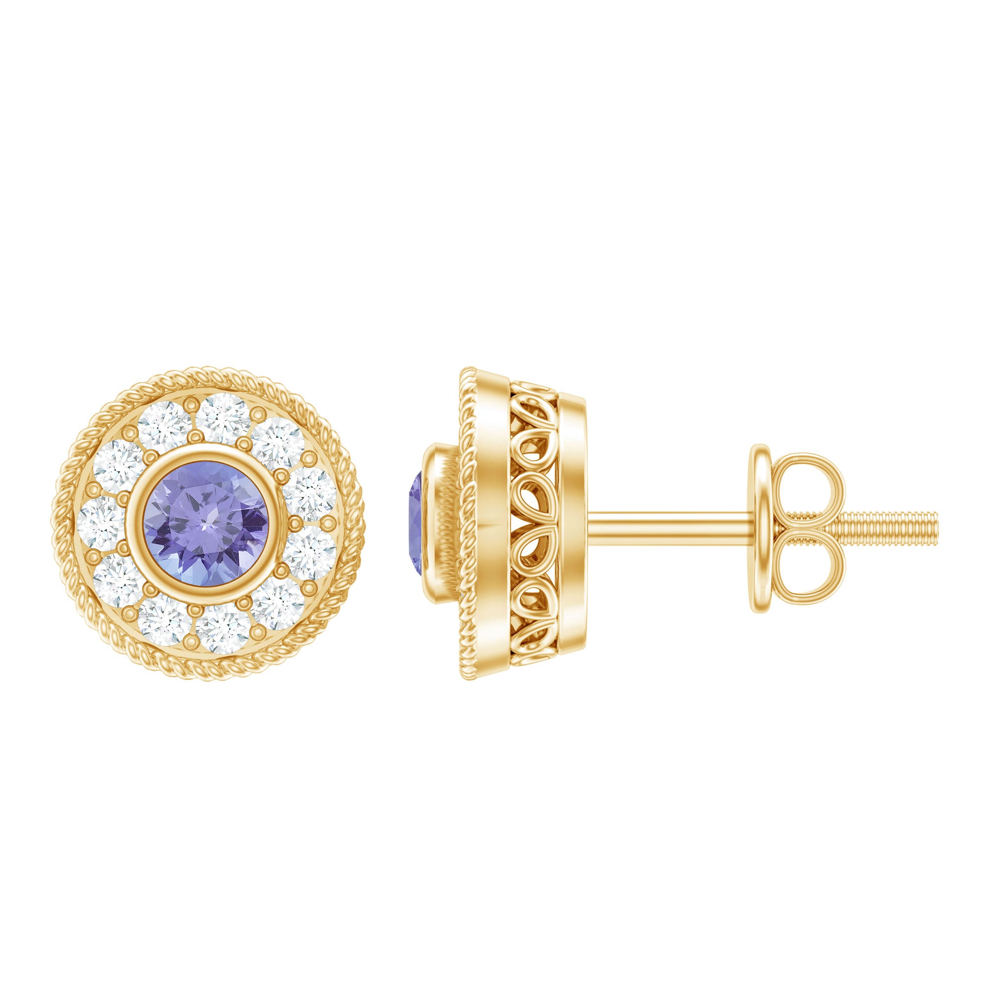 Buy Real Tanzanite Earrings | Tanzanite Stud Earrings For Women