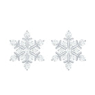 Rosec Jewels-Certified Diamond Snowflake Stud Earrings with Screw Back