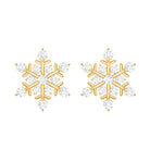 Rosec Jewels-Certified Diamond Snowflake Stud Earrings with Screw Back