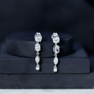 Rosec Jewels-Multi Shape Lab Grown Diamond Dangle Earrings For Bride