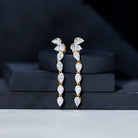 Rosec Jewels-Pear Shape Lab Grown Diamond Dangling Earrings for Women