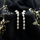 Rosec Jewels-Pear Shape Lab Grown Diamond Dangling Earrings for Women
