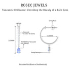 1 CT Blue Tanzanite Teardrop Hoop Earrings with Diamond Accent Tanzanite - ( AAA ) - Quality - Rosec Jewels