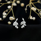 Certified Moissanite Climber Earrings D-VS1 - Rosec Jewels
