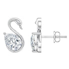 Certified Lab Grown Diamond Swan Stud Earrings Lab - ( EF-VS ) - Rosec Jewels