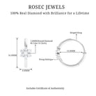 0.75 CT Gold and Diamond Floral Hoop Earrings Diamond - ( HI-SI ) - Color and Clarity - Rosec Jewels