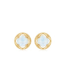 0.7 Carat Moonstone Flower Stud Earrings AAA - Rosec Jewels