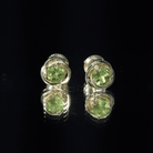 1 Carat Round Cut Peridot Swirl Stud Earrings AAA - Rosec Jewels