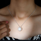 Natural 11 Carat Freshwater Pearl Flower Necklace in Silver AAA 92.5 Sterling Silver - Rosec Jewels