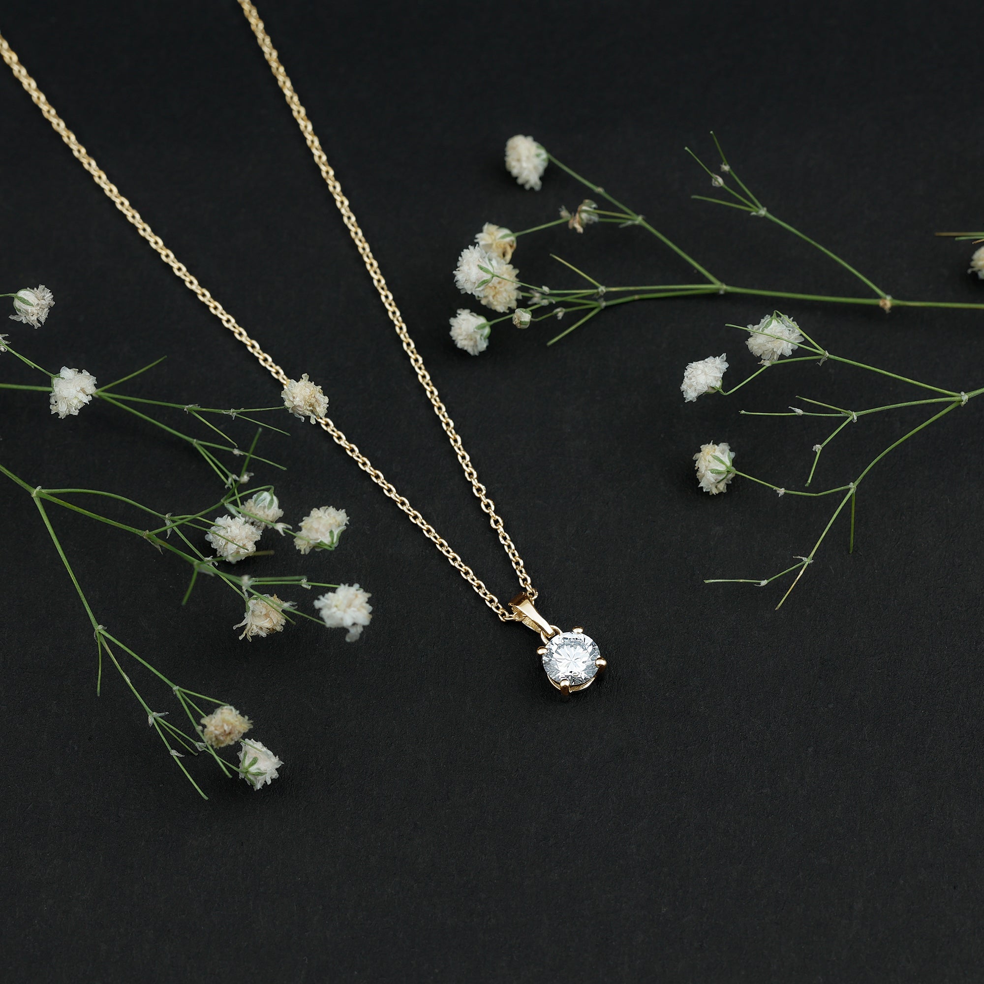 Rosec Jewels-IGI Certified 1 CT Lab Grown Diamond Solitaire Pendant