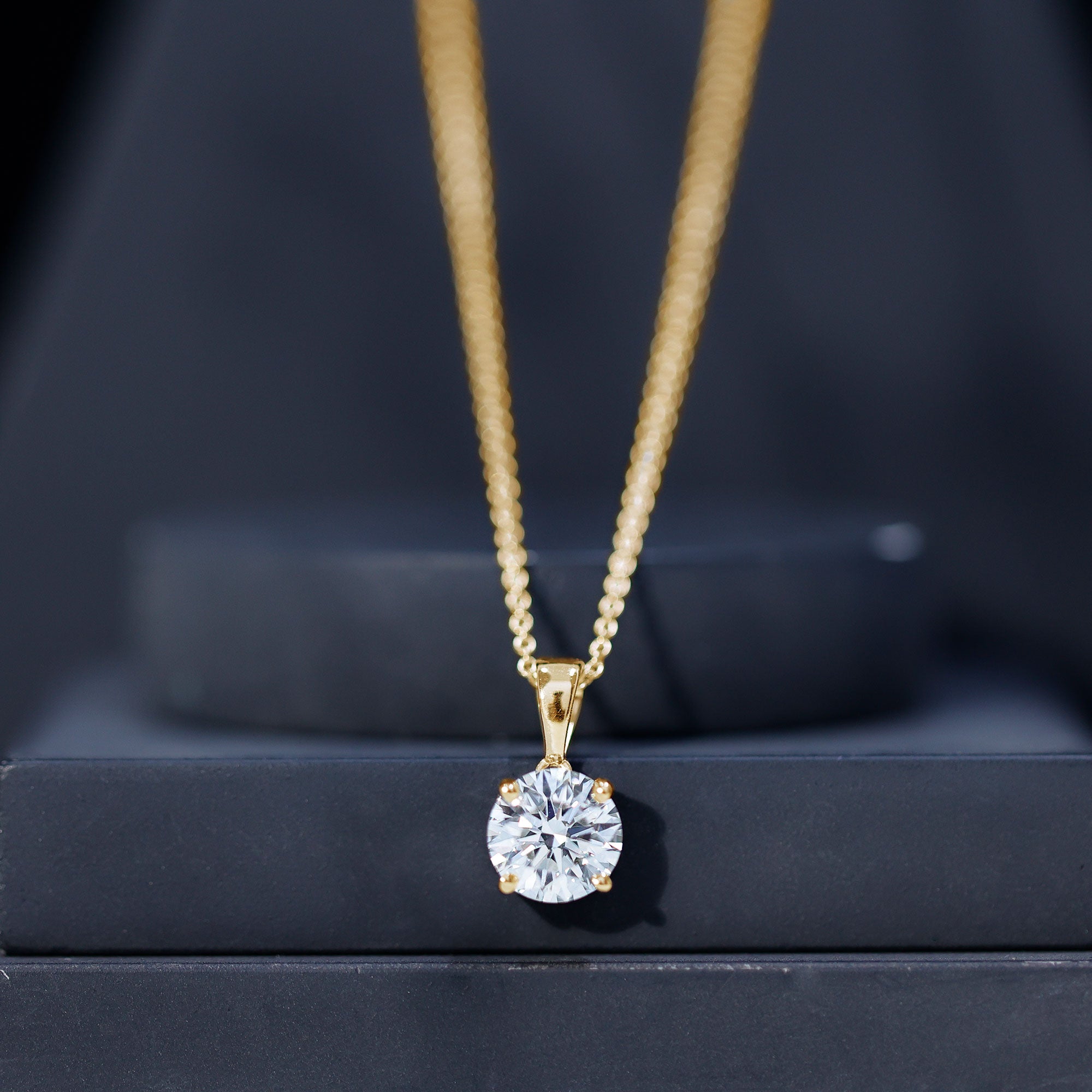 2 Carat IGI Certified Lab Grown Diamond Pendant Necklace Lab - ( E-VS1 ) - Rosec Jewels