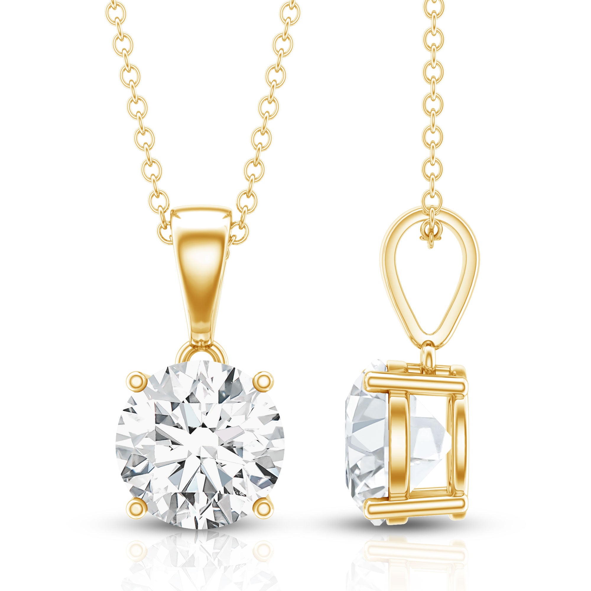 Rosec Jewels-2 Carat IGI Certified Lab Grown Diamond Pendant Necklace