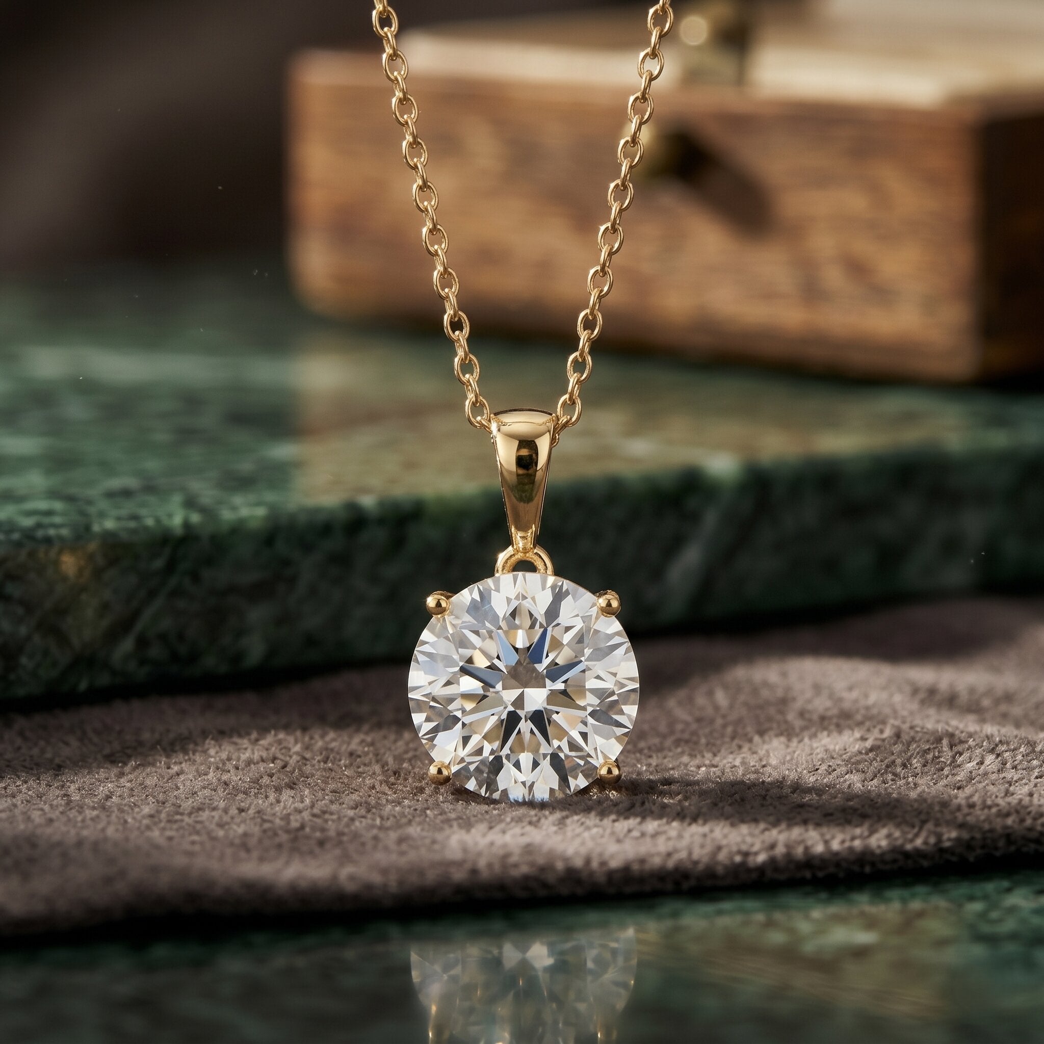 4 Carat IGI Certified Lab Grown Diamond Pendant Necklace Lab - ( E-VS1 ) - Rosec Jewels