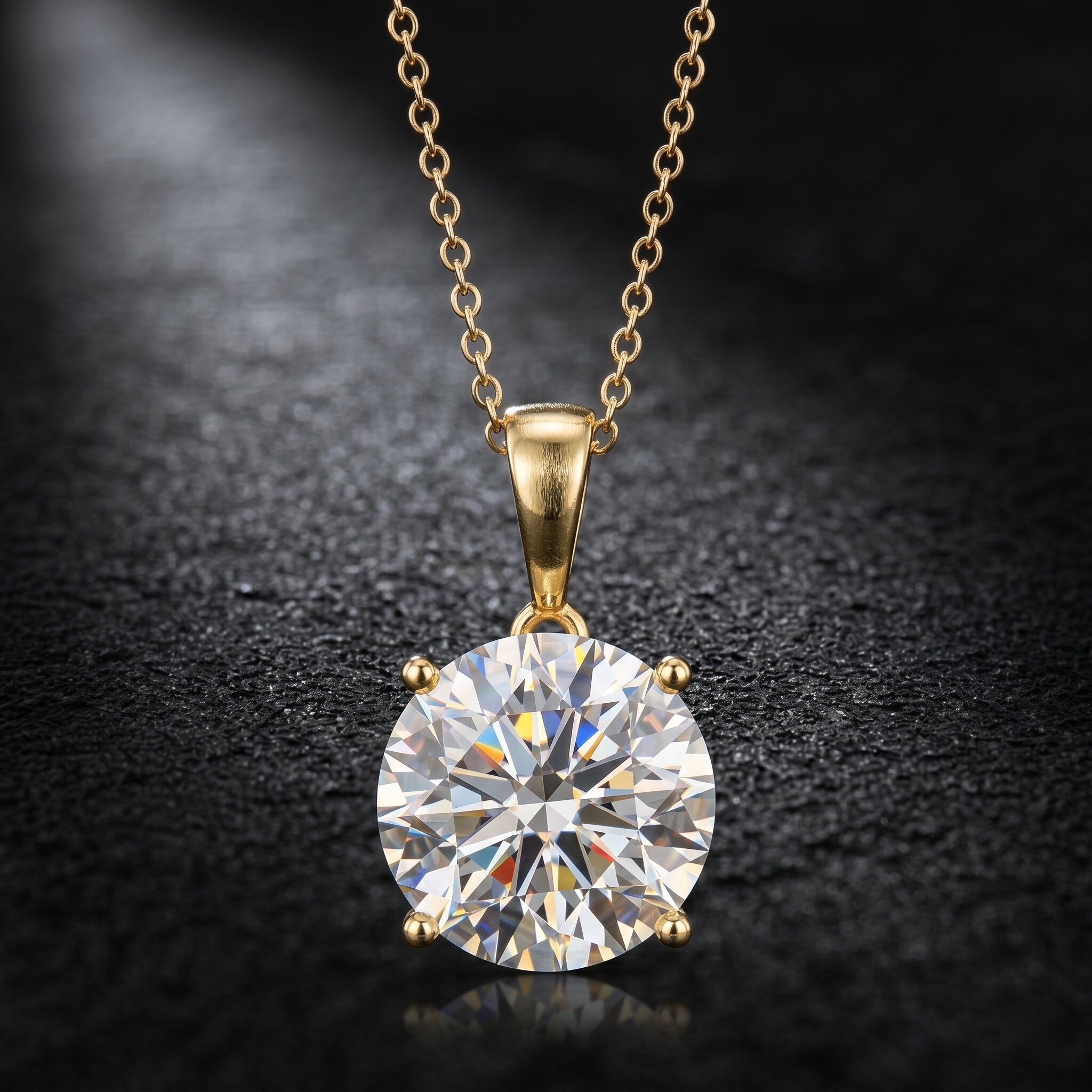 4 Carat IGI Certified Lab Grown Diamond Pendant Necklace Lab - ( E-VS1 ) - Rosec Jewels