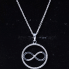 Diamonds Infinity Eternity Pendant Necklace Natural - ( HI-SI ) - Rosec Jewels