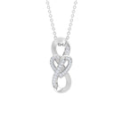 Infinity Heart Necklace with Diamond Accents Diamond - ( HI-SI ) - Color and Clarity - Rosec Jewels