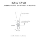 Infinity Heart Necklace with Diamond Accents Diamond - ( HI-SI ) - Color and Clarity - Rosec Jewels