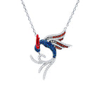 Rosec Jewels-Certified Multi Gemstone Phoenix Bird Necklace