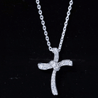 Certified Lab Grown Diamond Catholic Cross Pendant Lab - ( EF-VS ) - Rosec Jewels