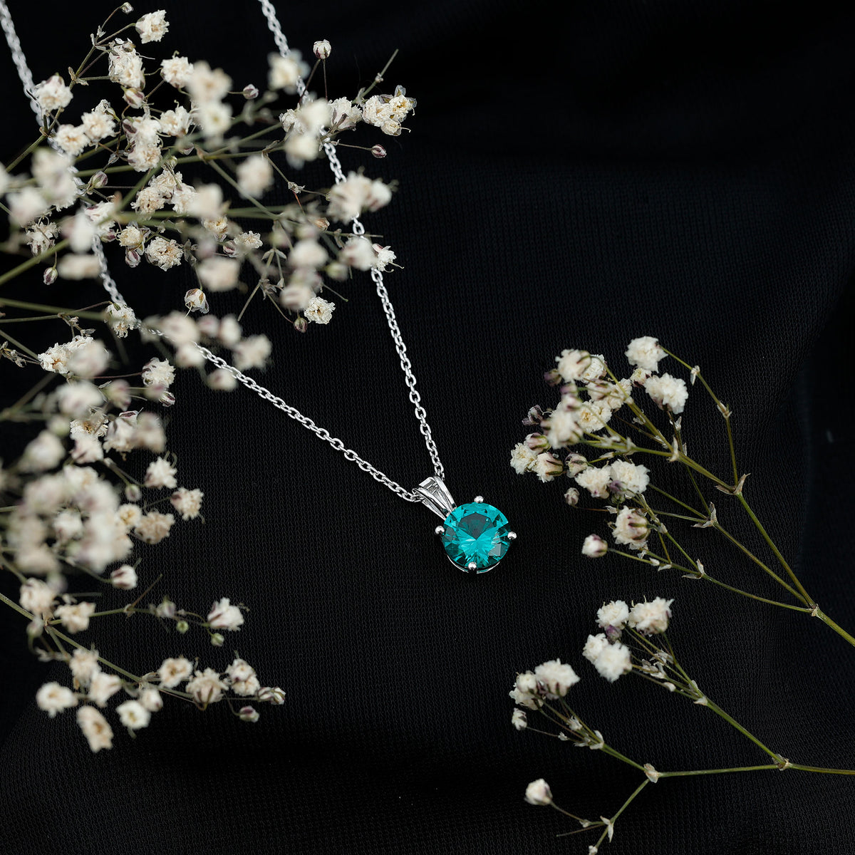 AAAA Quality 2 Carat Lab Grown Emerald Pendant Necklace with Chain AAAA 92.5 Sterling Silver - Rosec Jewels