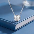 IGI Certified 1 CT Lab Grown Diamond Necklace in Bezel Setting Lab - ( E-VS1 ) - Rosec Jewels