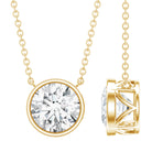 Bezel Set IGI Certified 2 Carat Lab Grown Diamond Solitaire Necklace Lab - ( E-VS1 ) - Rosec Jewels