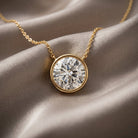 Bezel Set IGI Certified 2 Carat Lab Grown Diamond Solitaire Necklace Lab - ( E-VS1 ) - Rosec Jewels